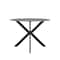 Cosco CosmoLiving by Cosmopolitan, Circi Collection, Dining Table with Glass Top, Black and Charcoal 88289BGYE - alternate 4